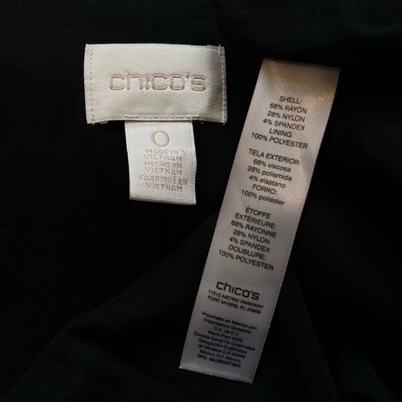 CHICOS / STRIPED BLACK + WHITE CAPE / SZ S / EUC - Picture 6 of 6